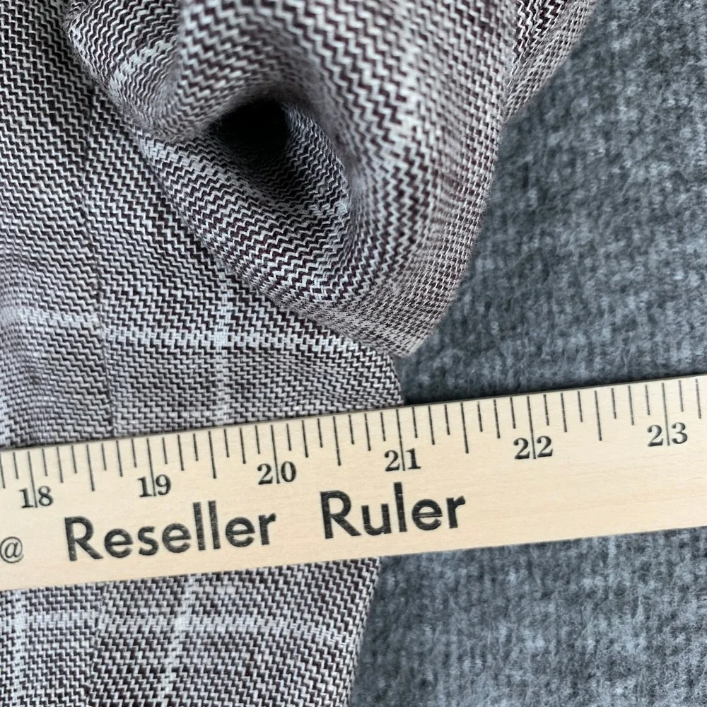 Banana Republic Linen Blazer Jacket Men 40R Slim Brown Windowpane Unlined Sport